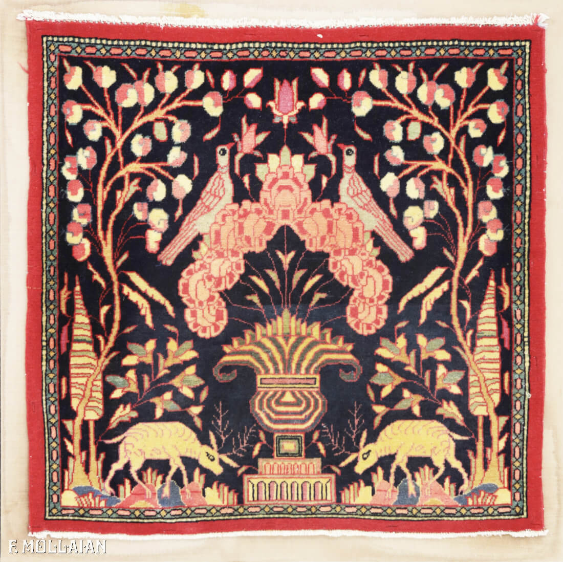 Alfombra Persa Antigua Kashan Dabir n°:61910030